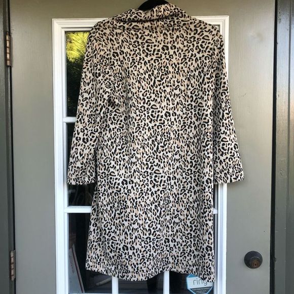 Tyler Böe Leopard Print Cowl Neck 3/4 Sleeve Sweater Dress Size Small, MSRP $153 - Picture 8 of 10
